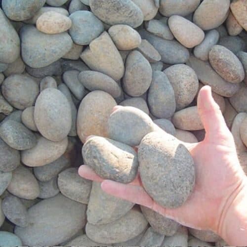 River Rock (3-5 inch) — bulk aggregate material available for delivery